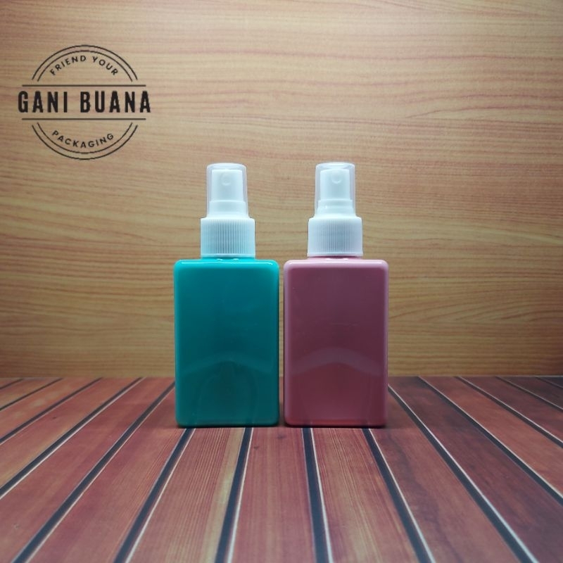 BOTOL SPRAY 100ML KOTAK TUTUP SPRAYER PUTIH/BOTOL SPRAY 100ML PET