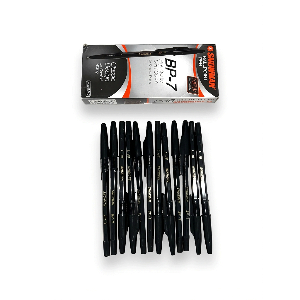 

Pulpen Snowman BP-7 Warna Hitam / Snowman Ballpoint pen BP-7