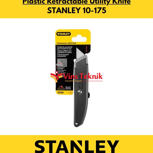 

Harga Murah Pisau Cutter Plastic Retractable Utility Stanley 1175
