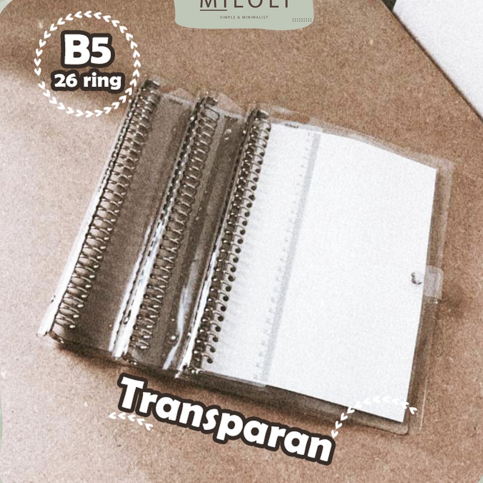 

Best MILOLI Binder B5 Transparan Aesthetic Binder 26 ring E13