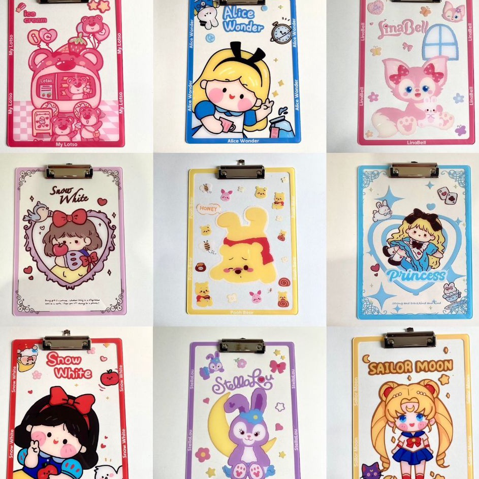 

Papan klip Ujian Karakter Sanrio Disney Pooh Lotso Buzz Sailormoon Alice Lucu Unik Hadiah Gift