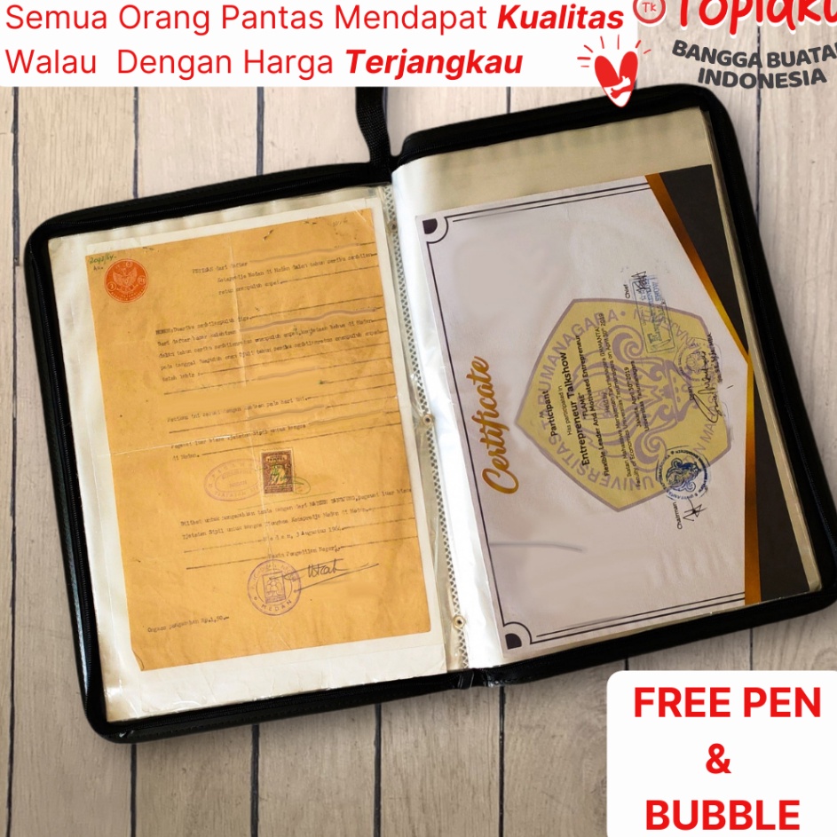 

Best Terlaris TOPLA Map Ijazah Dokumen Keeper Resleting Anti Air Isi 6 Document Tempat File Berkas Penting Folder