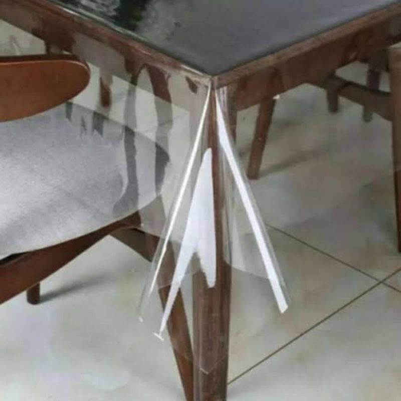 Bahan plastik mika lentur/taplak meja bening polos/taplak meja plastik meteran anti air/bahan tas mi