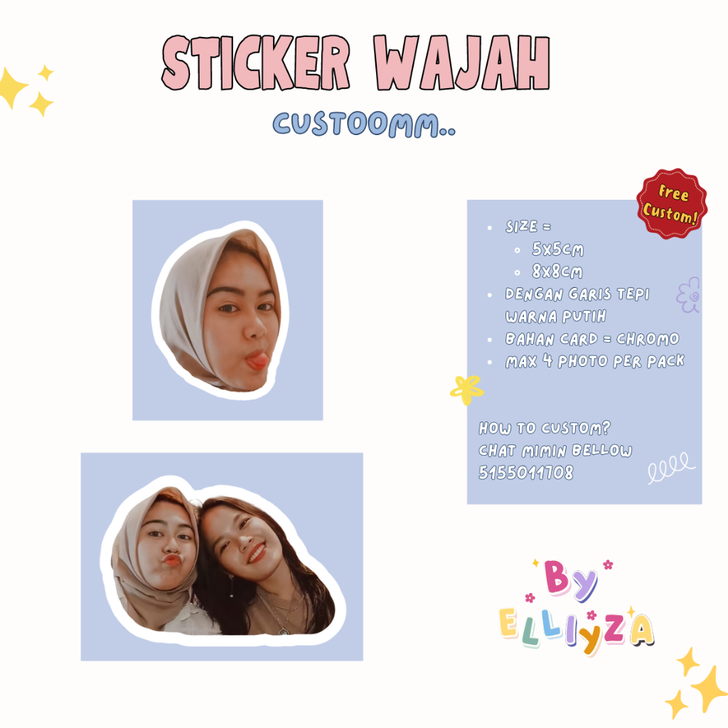 

Sticker Cutting Wajah Custom - By.elliyza