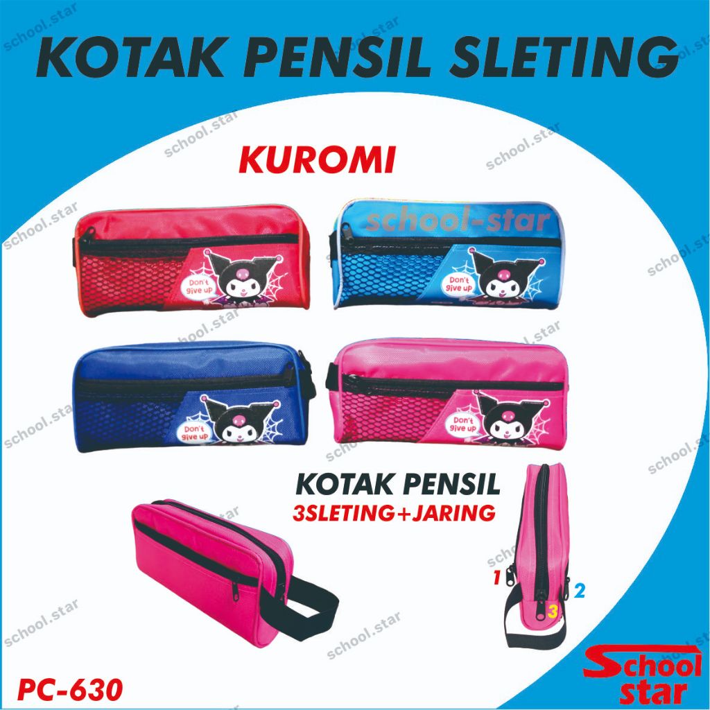 

KOTAK PENSIL SLETING KUROMI 630 / TEMPAT PENSIL SLETING GAMBAR FANCY ANAK-ANAK