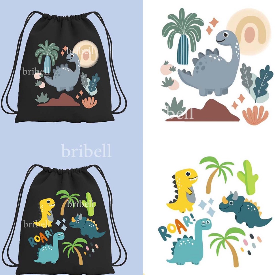 Tas Serut Hitam Dino Bebek Dino Tas Sekolah