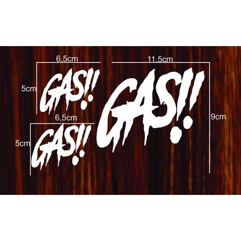 

sticker sepaket STICKER TULISAN GAS sticker 3 pcs