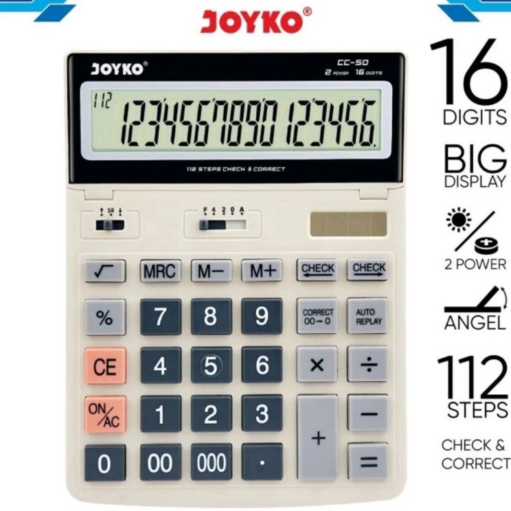 

Paling Popular KALKULATOR CHECK CORRECT JOYKO CC5 CALCULATOR 16Digit Desktop CC5