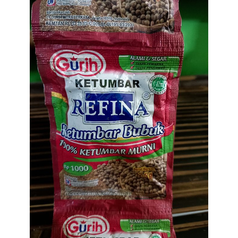 

KETUMBAR REFINA KETUMBAR BUBUK 100% 12PCS