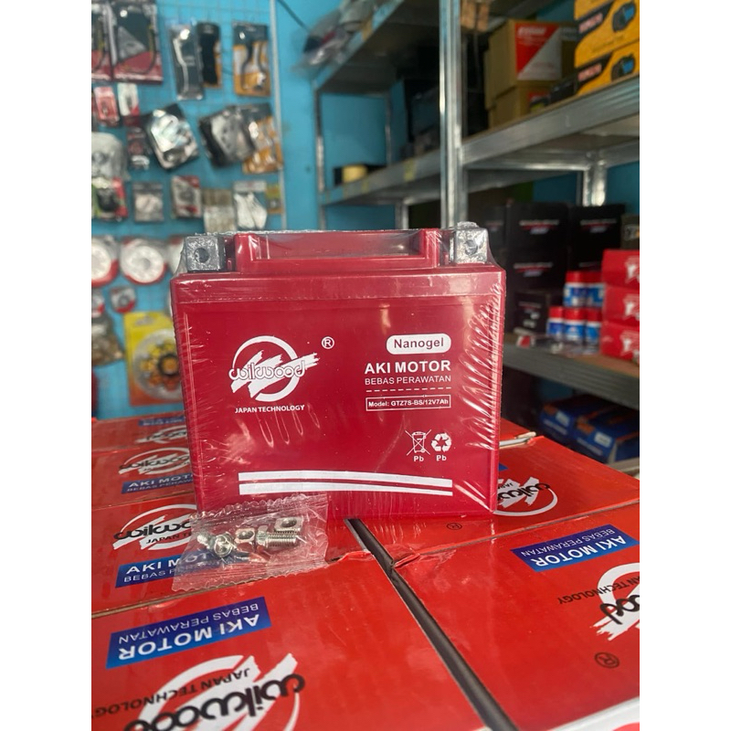 AKI WILWOOD 5AH ACCU MOTOR GS ASTRA AKI KERING  DAN SEBAGAINYA