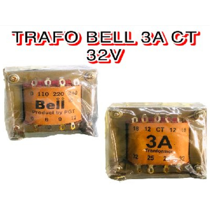 TRAFO BELL  3A CT 12/18/25/32V  22X35