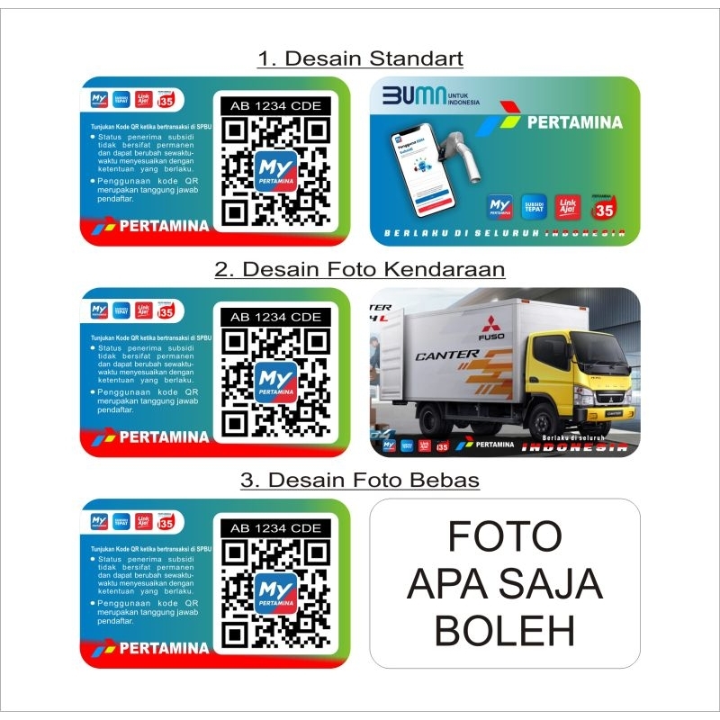 CETAK KARTU BARCODE / QR CODE PERTAMINA