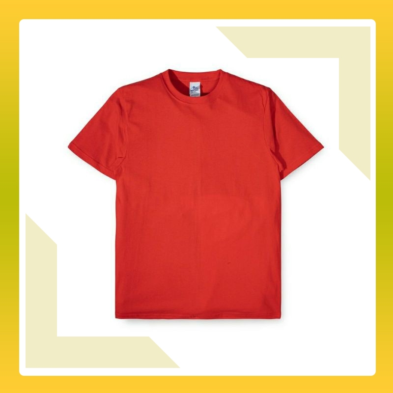 Stitch Supply Kaos Polos Merah Bodysize 24's Lengan Pendek