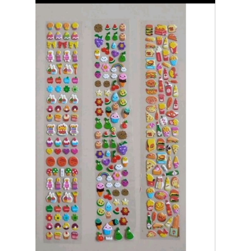 Stiker anak timbul MAKANAN / ES KRIM