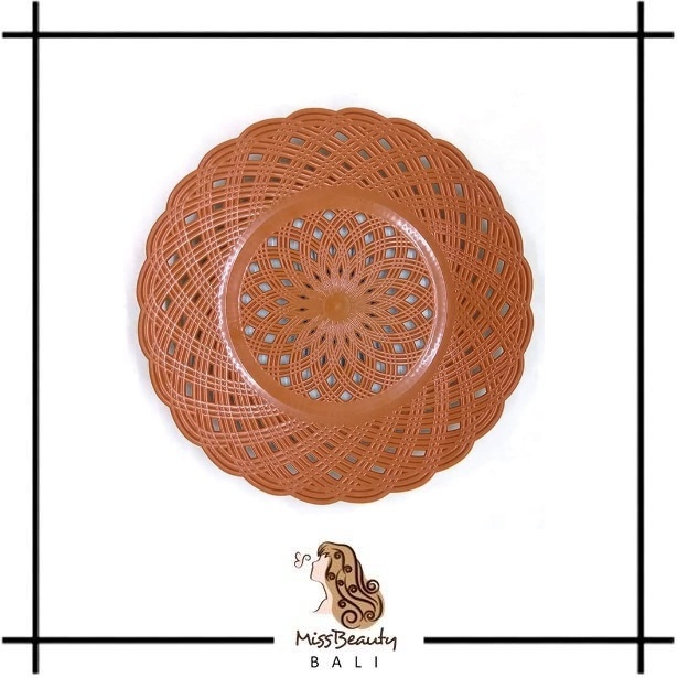 Piring Rotan Plastik / Piring Anyaman Rotan Plastik / Piring Makan Anyam Plastik