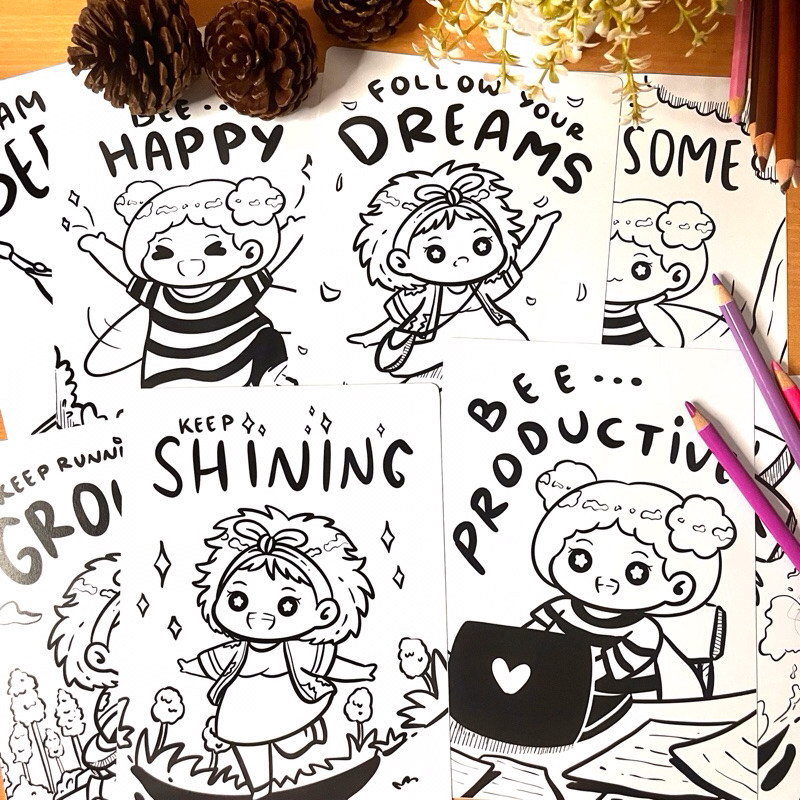 

Putsa Studio : Coloring Sheets A5 Penyemangat