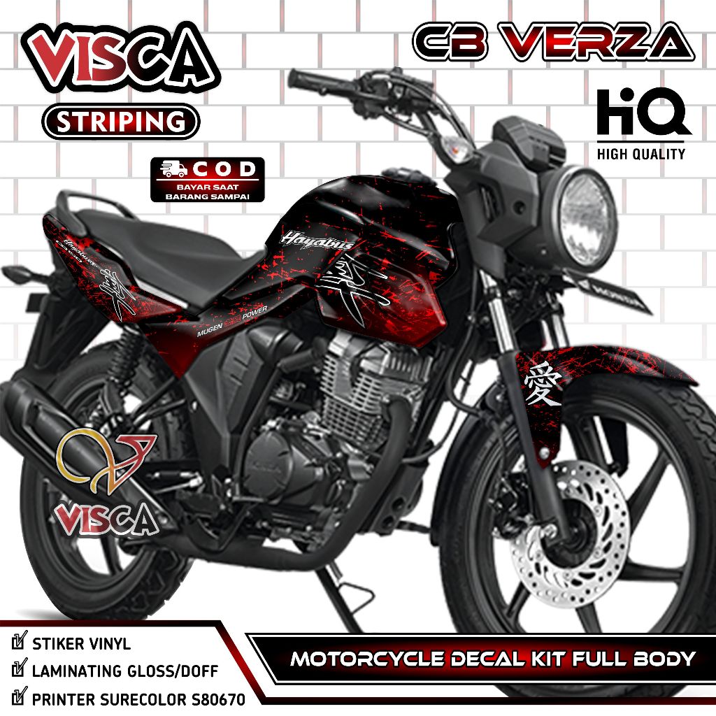 Decal CB 150 Verza - Stiker Motor CB Verza 150 - Dekal CB150 Verza - Striping CB Verza Full Body Var