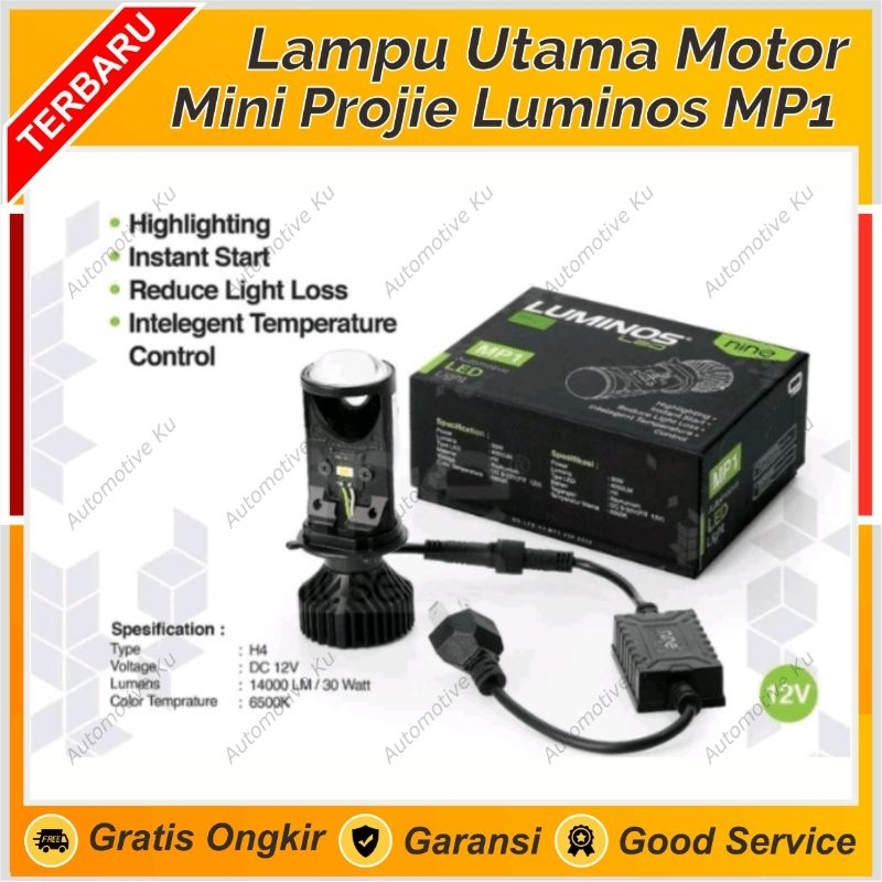 MINI PROJIE BILED LUMINOS H4 MP1 H6 MP1S SINAR 2 WARNA PUTIH KUNING