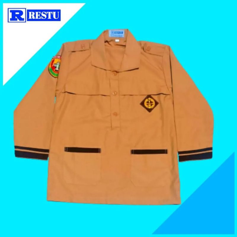 kemeja pramuka siaga panjang,kemeja pramuka sd , kemeja pramuka siaga