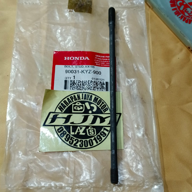 BAUT ANCER BLOK MESIN TUTUP SATE HONDA SUPRA X 125 FI NEW HELM-IN 90031 KYZ 900 ORIGINAL AHM