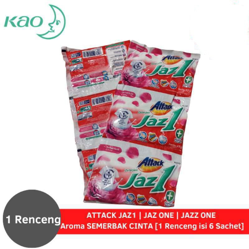 Deterjen attack jazz 1 renceng - jaz 1 semerbak cinta - sabun cuci murah - detergen bubuk