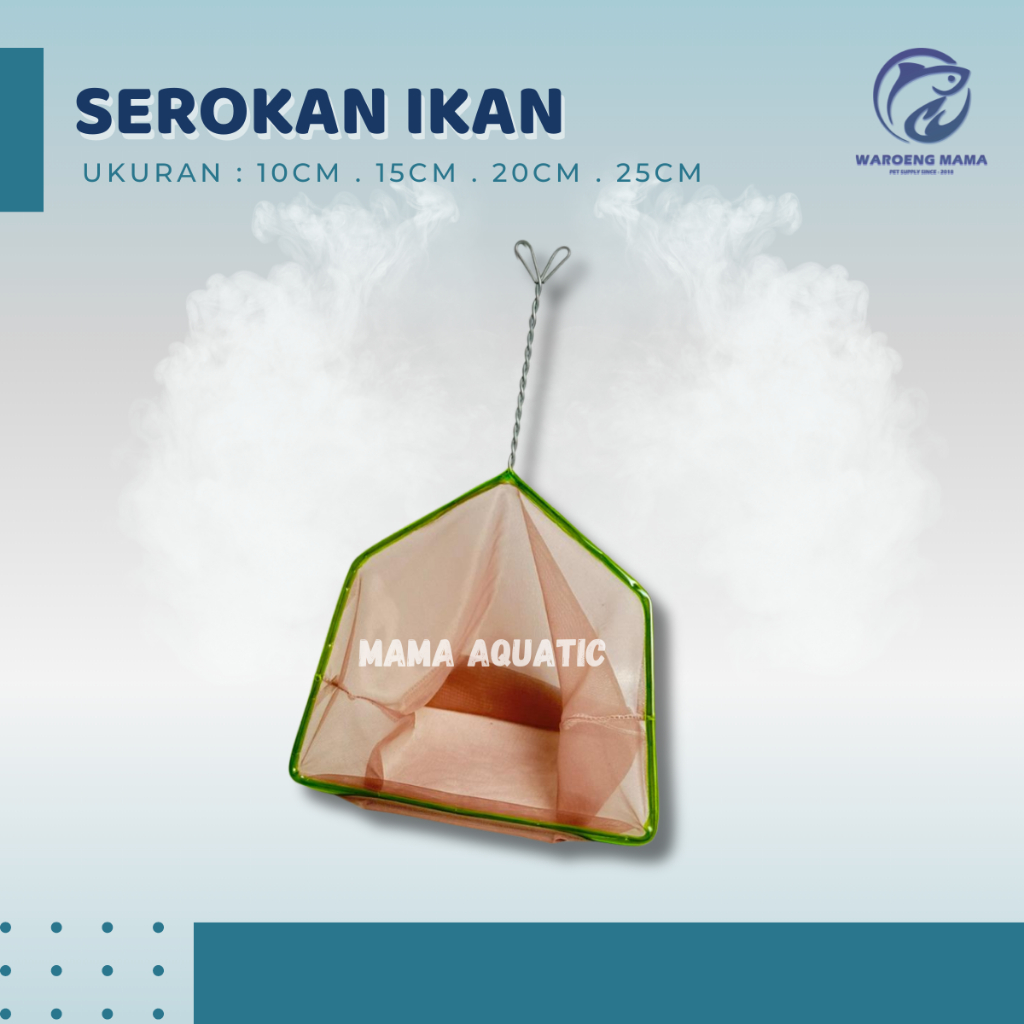 Serokan ikan besar 25cm saringan seser ikan hias aquarium aquascape