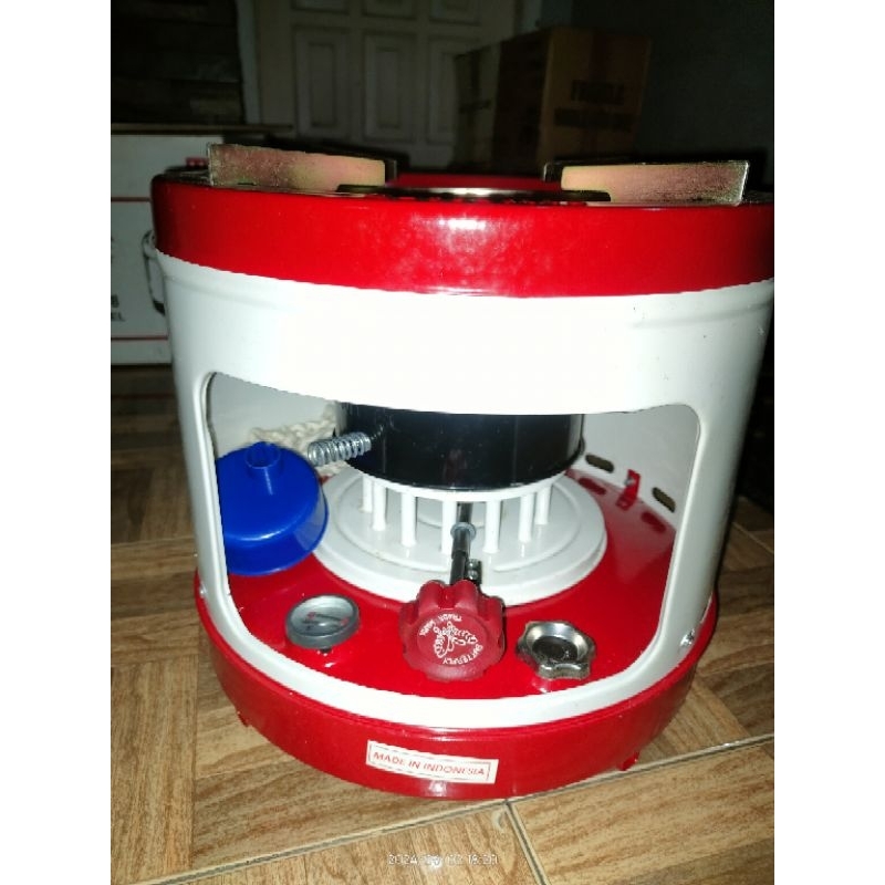 ASLI KOMPOR MINYAK TANAH JADUL MERK BUTTERFLY MERAH PUTIH SUMBU 14  TIPE 2668