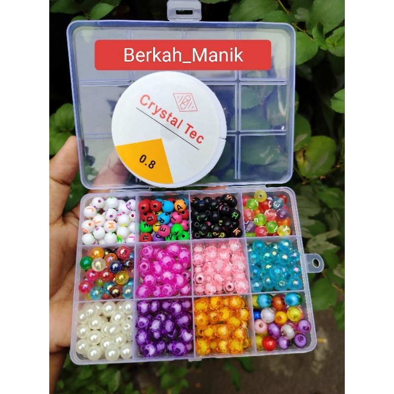 Manik Mote Sekat 12 Manik Mote Meronce Manik Mote Doff Manik Mote Huruf Manik Mote Bonus Tali DIY