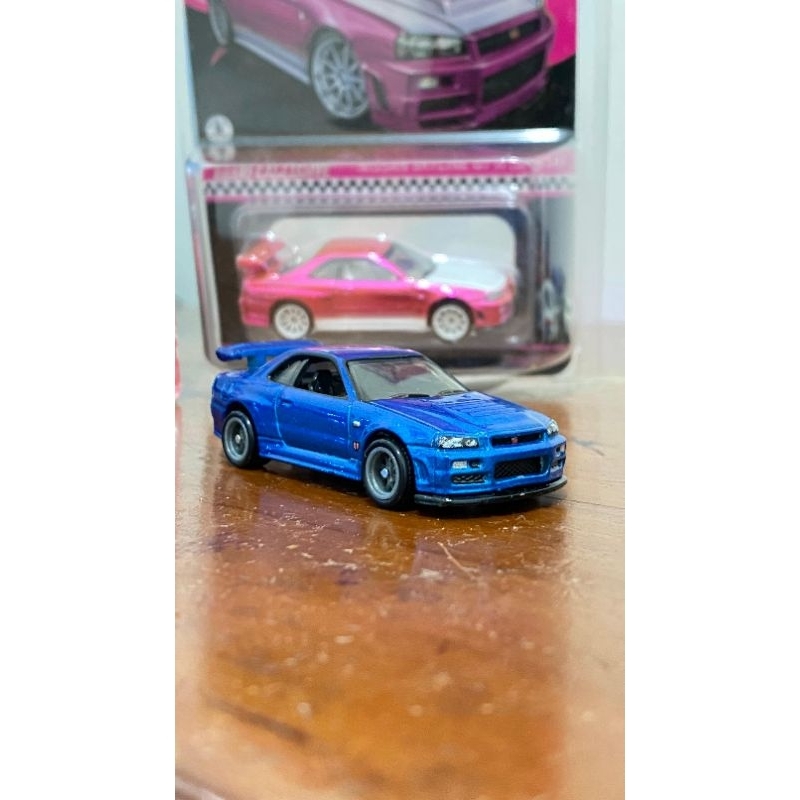Hotwheels Nissan Skyline R34 fast Furious retro card
