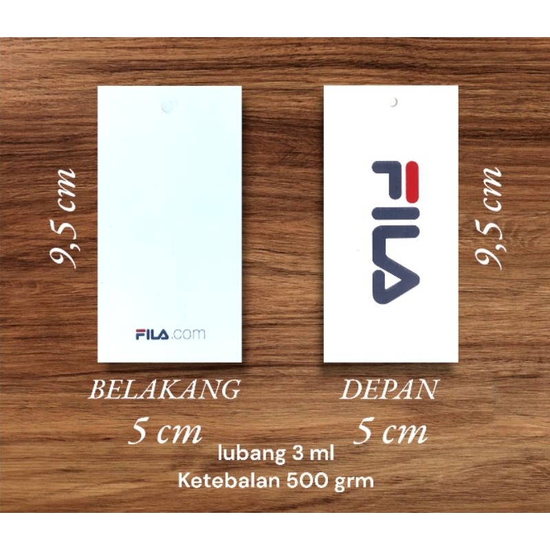 

HANGTAG FILA PREMIUM TEBAL 600 grm | LABEL FILA | MEREK FILA ( 300 pcs )