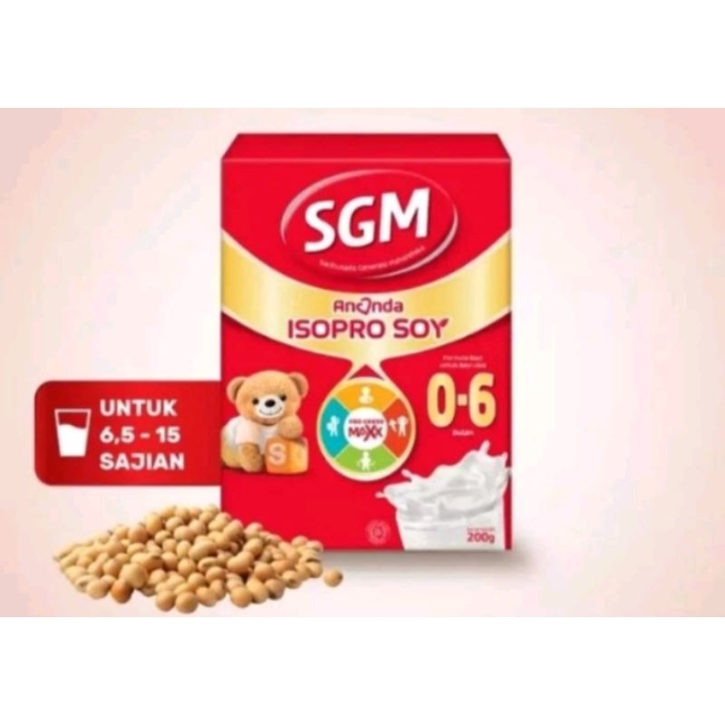 

SUSU SGM ANANDA ISOPROY SOY (SUSU SOYA) 0-6 BULAN 200G