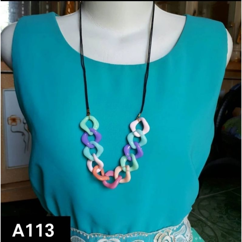 Kalung Etnik A113 Aksesoris Kalung Perempuan Kalung Hijab Tali Panjang Kalung Pesta
