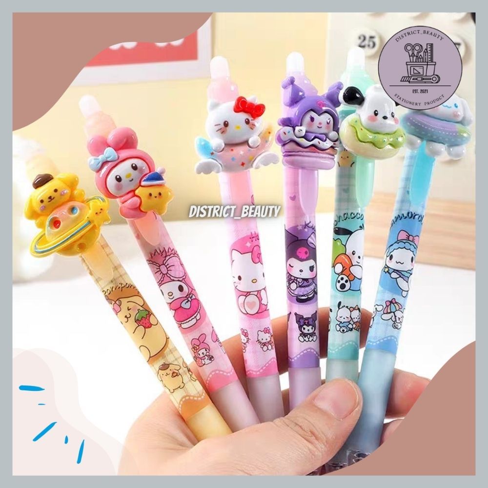 

PULPEN CETEK HAPUS BONEKA SANRIO PULPEN MEKANIK 3D SANRIO MEWAH LUCU TERMURAH