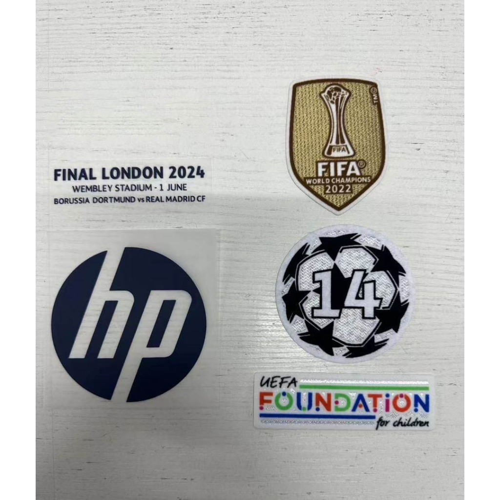 PATCH JERSEY FINAL UCL CHAMPIONS LEAGUE SET PATCH JERSEY BOLA MADRID FINAL UCL 2024