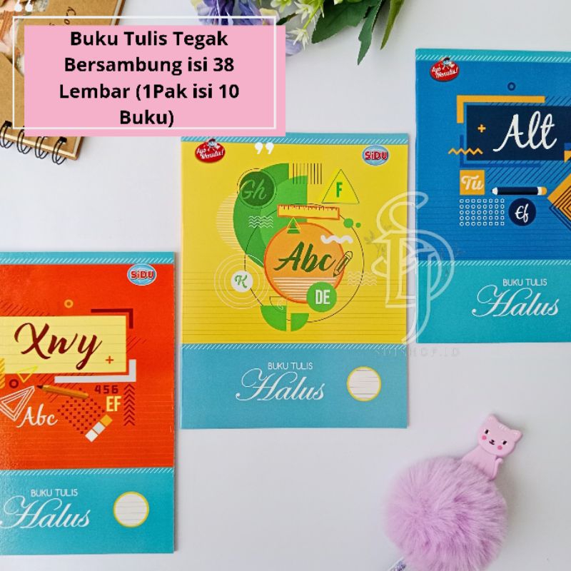 

Buku Tulis Tegak Bersambung/ Buku Tulis Halus/ Buku Tulis Garis 3 Sidu isi 38 Lembar 1 pak isi 10 buku bisa satuan lebih murah