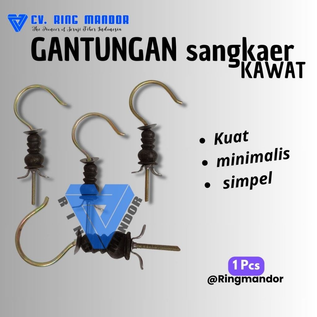 gantungan kawat cantolan sangkar burung kawat gantungan kandang burung kawat per-pcs