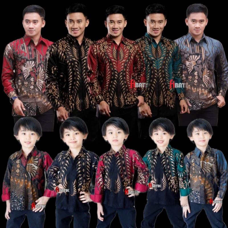 COUPLE BATIK AYAH ANAK - BAJU BATIK AYAH DAN ANAK TERLARIS - COUPLE AYAH ANAK- BATIK ANAK LENGAN PAN