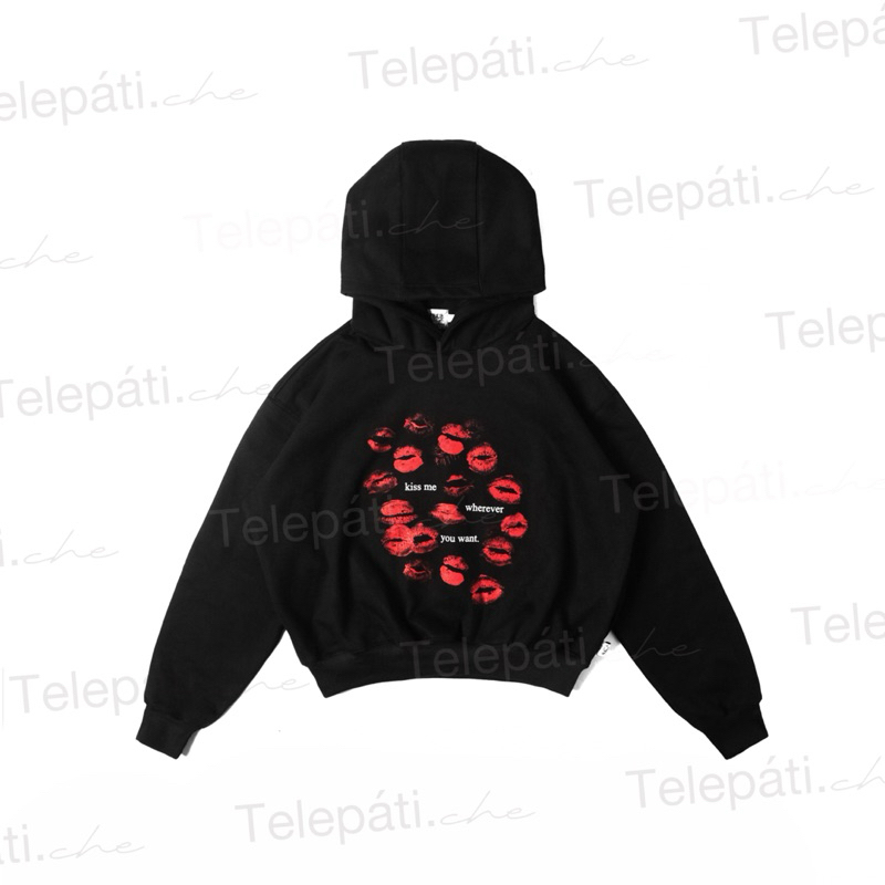(ORIGINAL100%) Telepati.che - Hoodie Kiss Me Black / Kiss Me White / Ordinary / Coco Amor