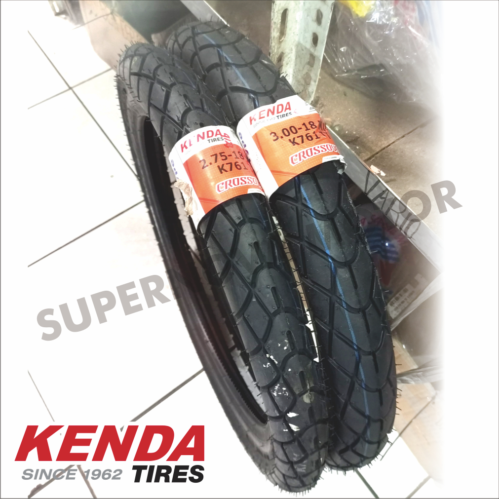 BAN LUAR MOTOR 275, 300 RING 18 TYPE K761 CROSSOVER BAN MOTOR RX KING RING 18 MERK KENDA TUBETYPE