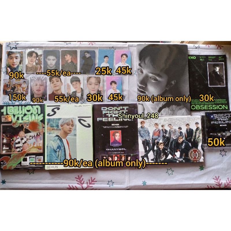 (READY STOCK / SALE) OFFICIAL PHOTOCARD ALBUM EXO CHANYEOL, D.O., CHEN (SCARLETT, WHAT A LIFE, DMUMT