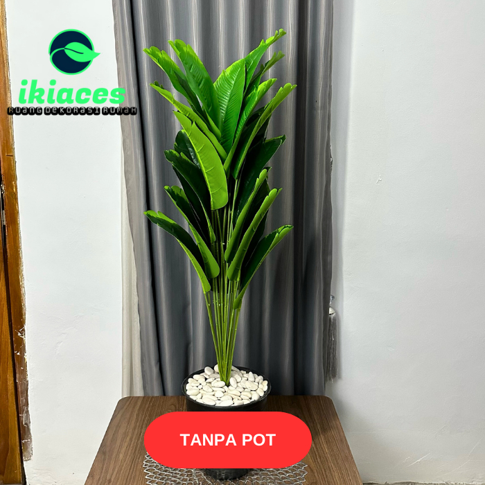 Daun Pisang Plastik Pot Pisang Artifisial Daun Plastik Daun Artificial Bunga Hias Dekorasi Tanaman