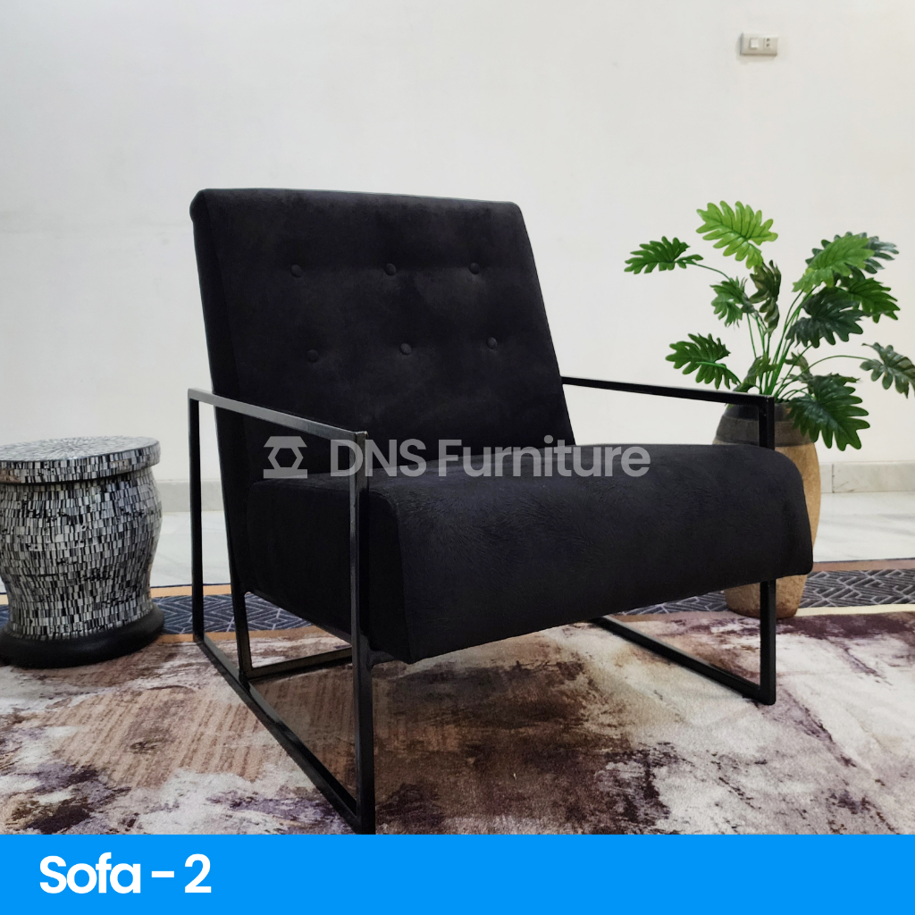 Kursi Sofa besi minimalis single / kursi sofa besi santai