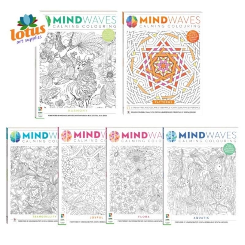 

Mindwaves Calming Colouring Book - Buku Mewarnai Dewasa