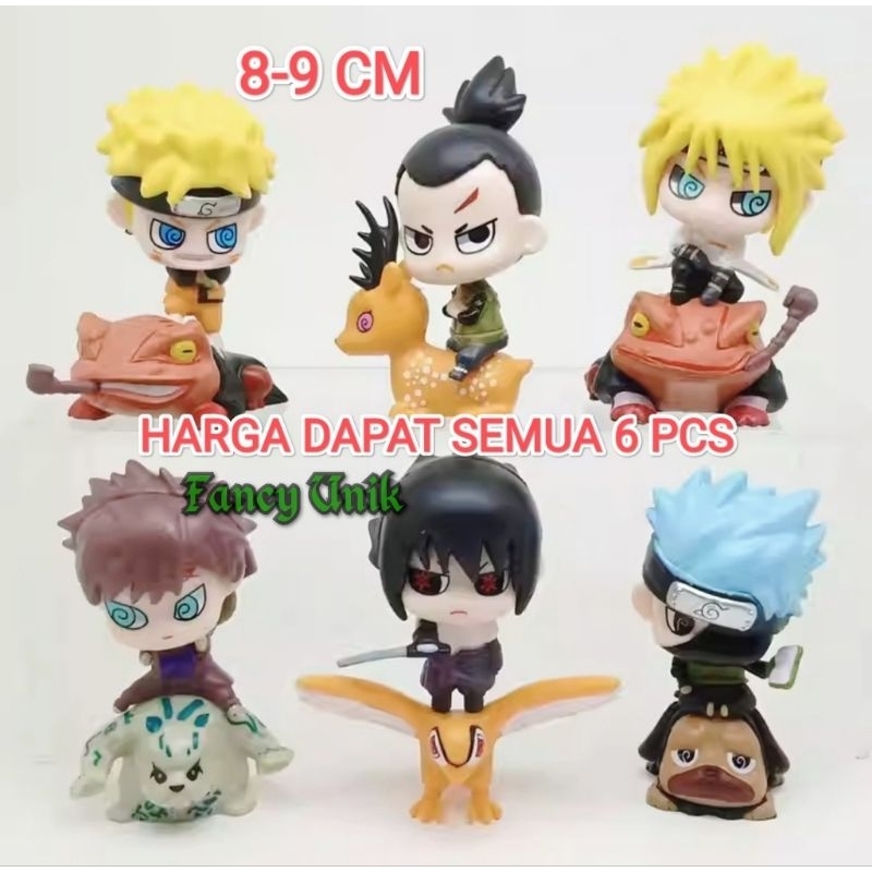 Action Figure Naruto Sasuke Gaara kakashi Gamabunta Shukaku Garuda Set 6 Pcs