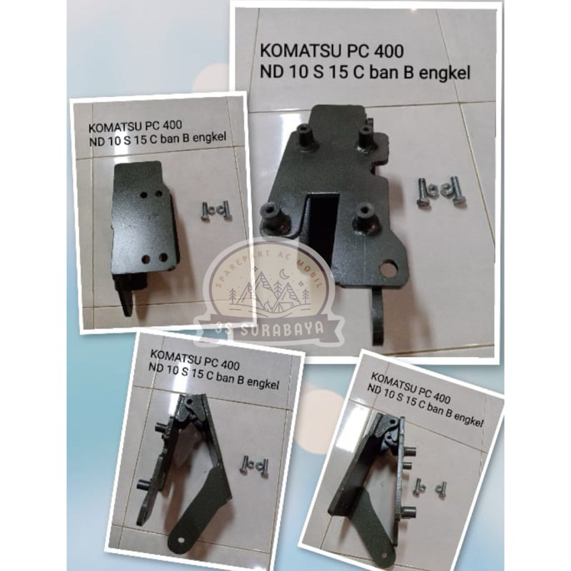 Breket Komatsu Pc400 Pasang Denso 10S15 c Ban B Engkel PC 400 Ac Truk Alat Berat Dudukan Kompresor C