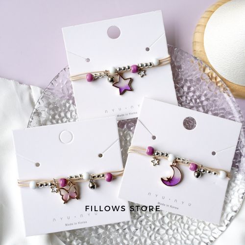 Gelang Tali Bintang Bulan Kupu | Fashion Wanita Korea | Gelang bestie