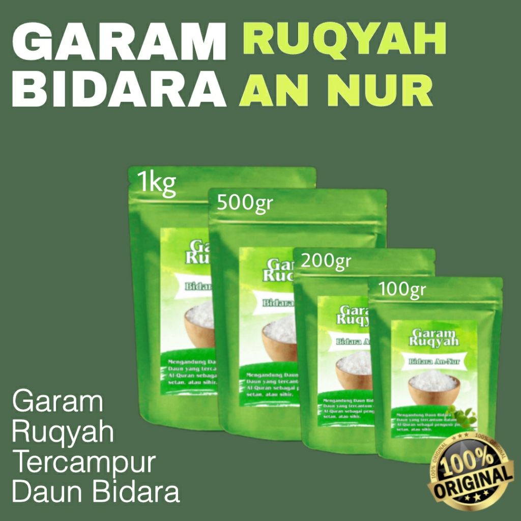 

garam asma ruqyah an nur 100gr - penangkal aura negatif dan sihir jahat
