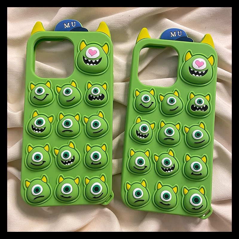 CASE CASING HP IPHONE MONSTER INC HIJAU LUCU [BACA DESK]