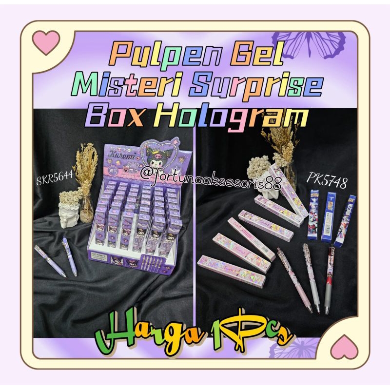 

PULPEN GEL FANCY MISTERI SURPRISE / PEN CETEK HOLOGRAM BOX / PENA MEKANIK KARAKTER SANRIO ULTRAMAN / CUTE BALLPOINT MYSTERY SURPRISE / PK574844