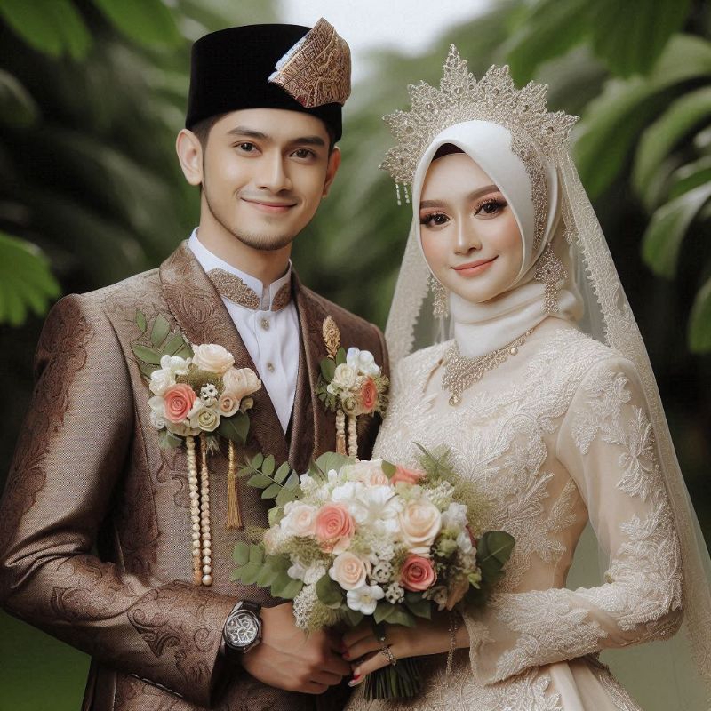 Jasa Edit Foto Karikatur AI Pengantin